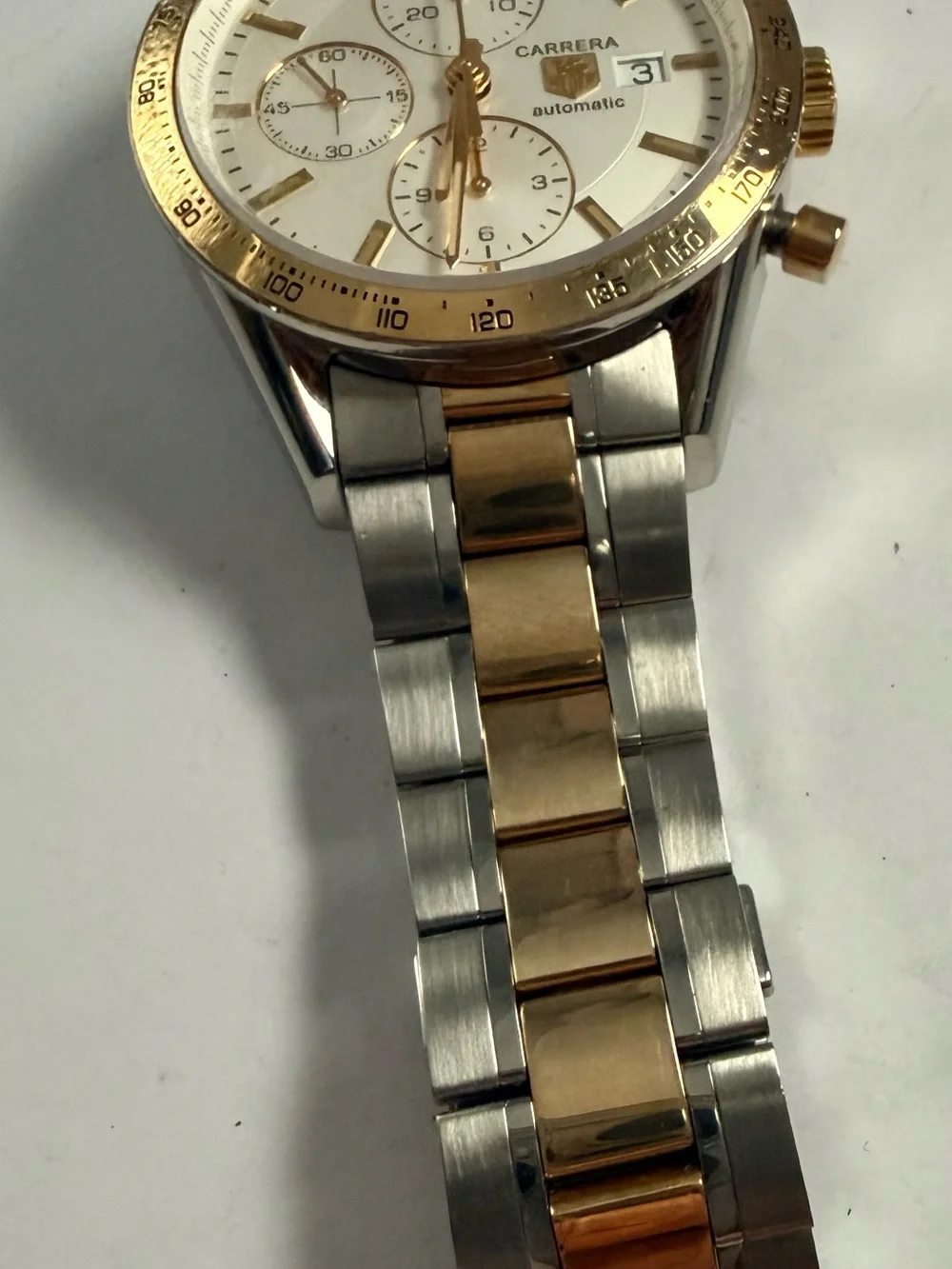 Tag Heuer Carrera Calibre 16 CV2050.BD0779 18K Gold Auto Chronograph Box Papers